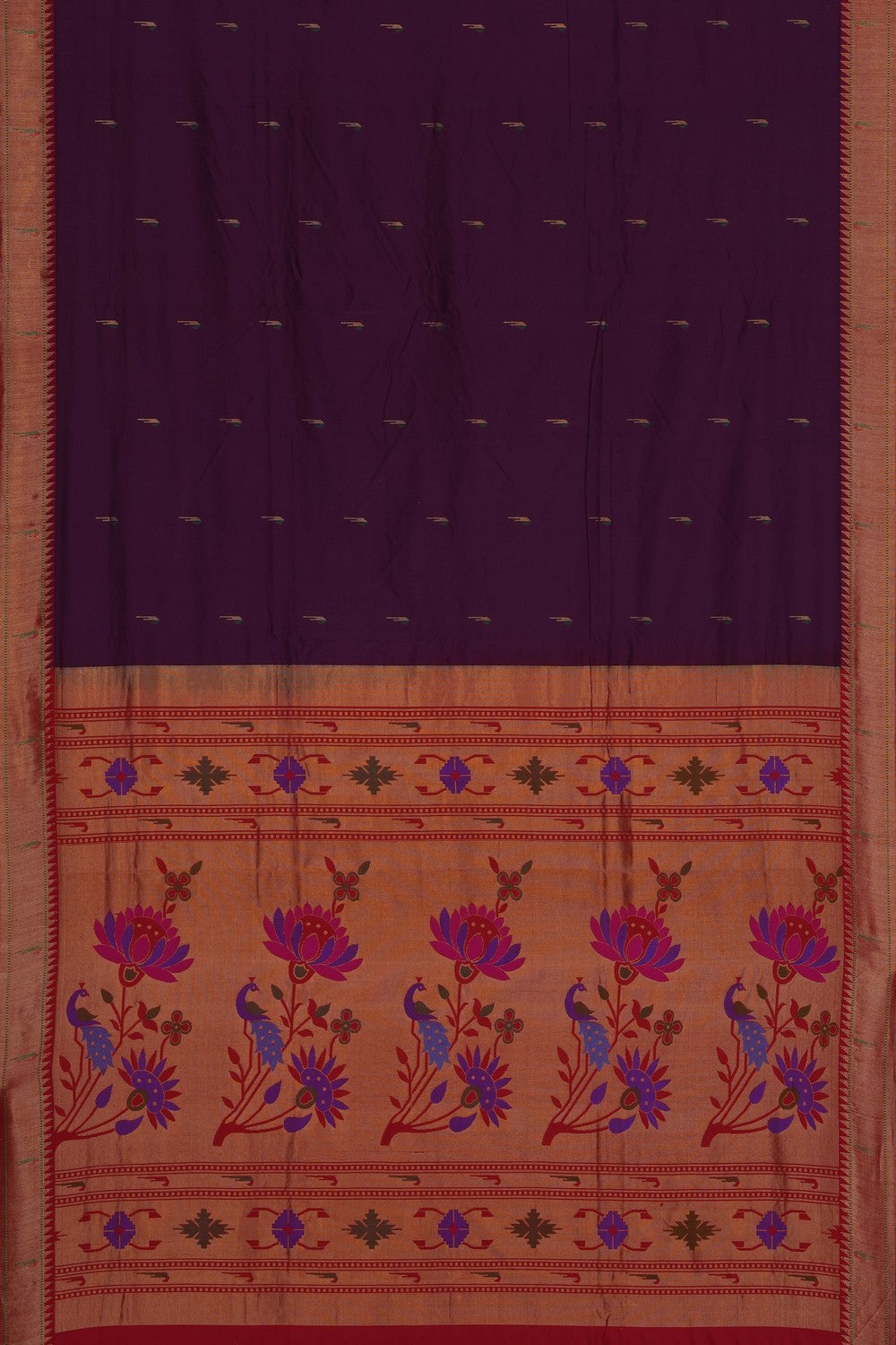 Image of Violet Paithani Silk Saree