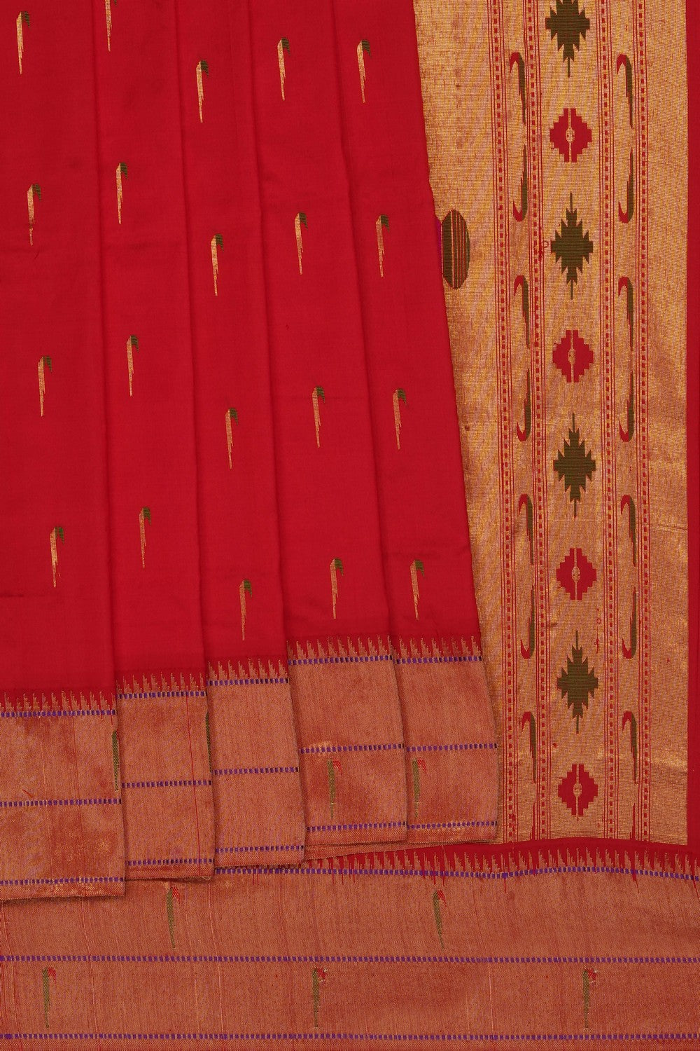 Image of Red Paithani Silk Saree