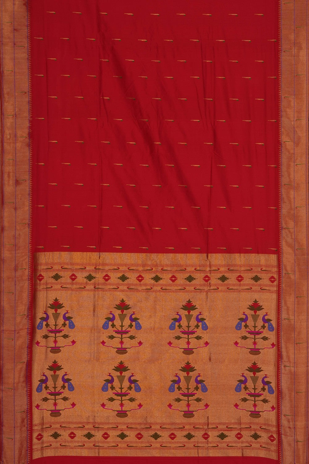 Image of Red Paithani Silk Saree