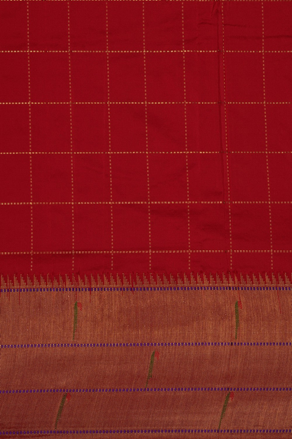 Image of Beige Paithani Silk Saree