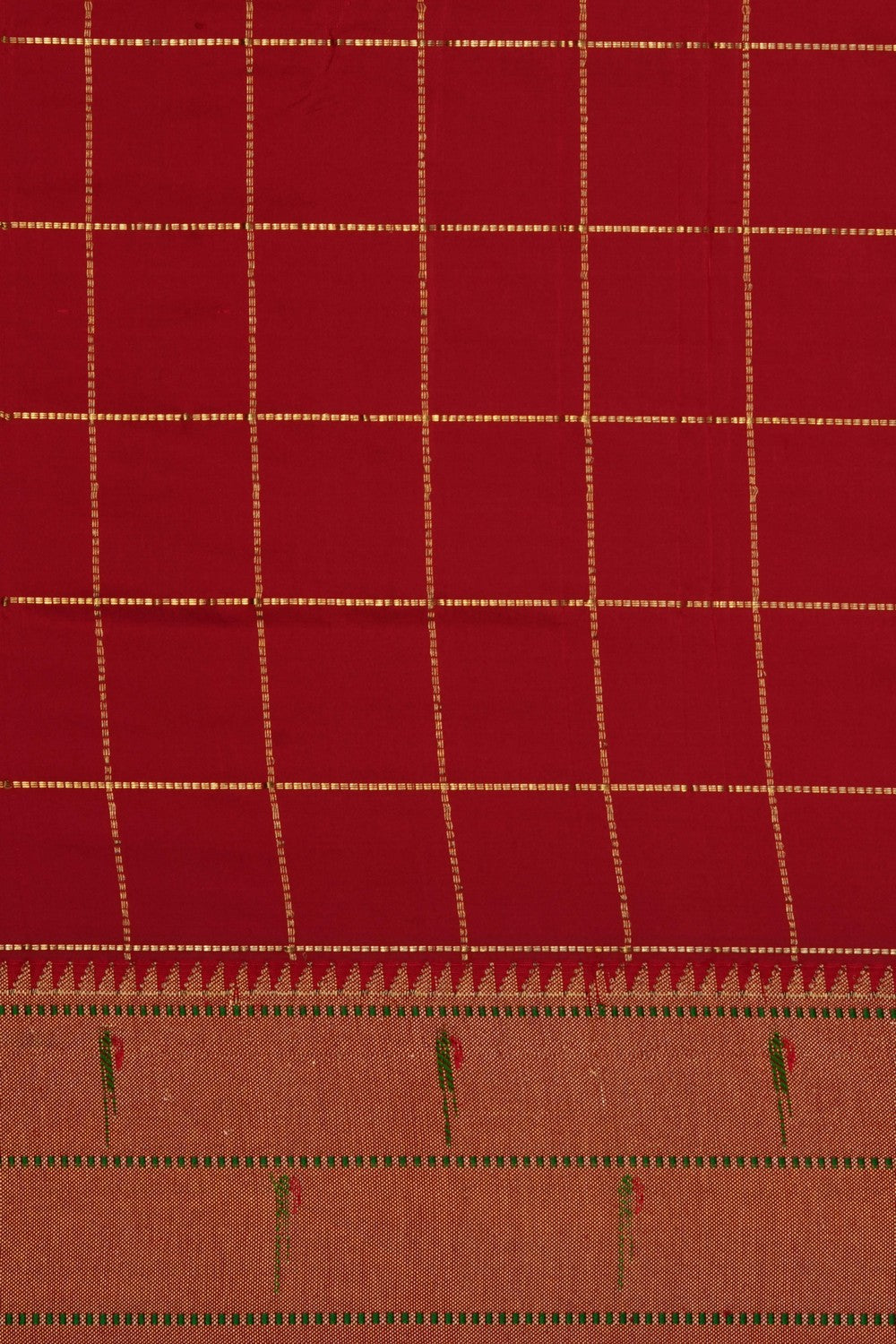 Image of Mint-Green Paithani Silk Saree