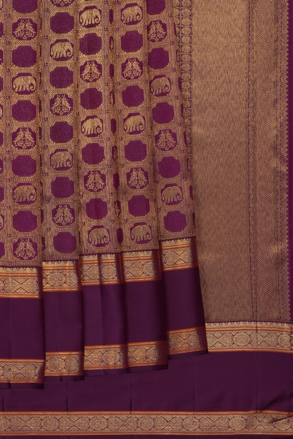 Image of Purple Kanchipattu Brocade Saree