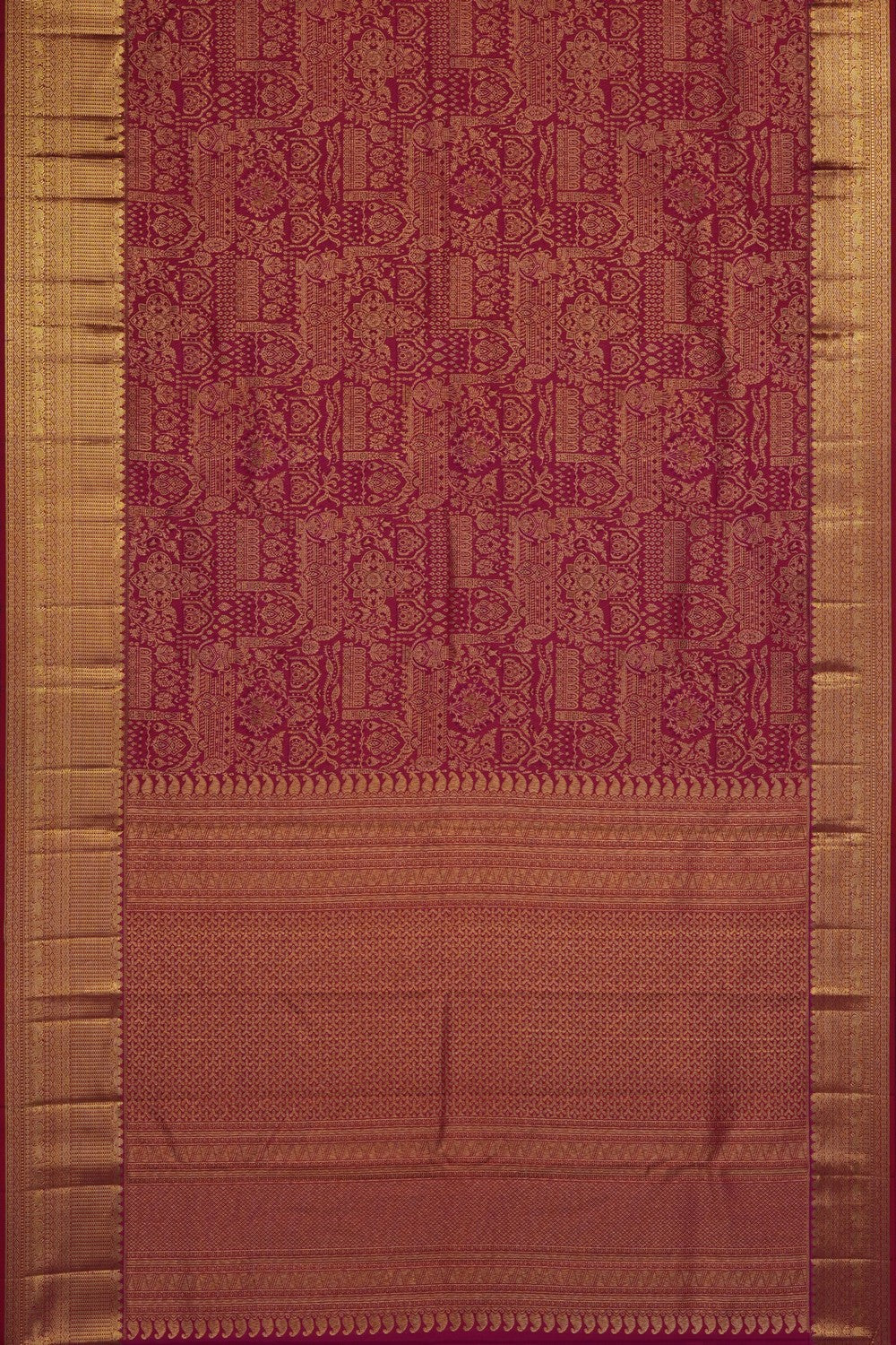 Image of Pink Kanchipattu Tissue Brocade Saree