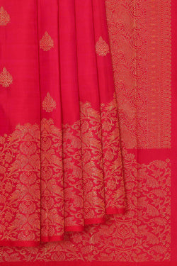 Image of Arani Silk Reddish Pink Saree