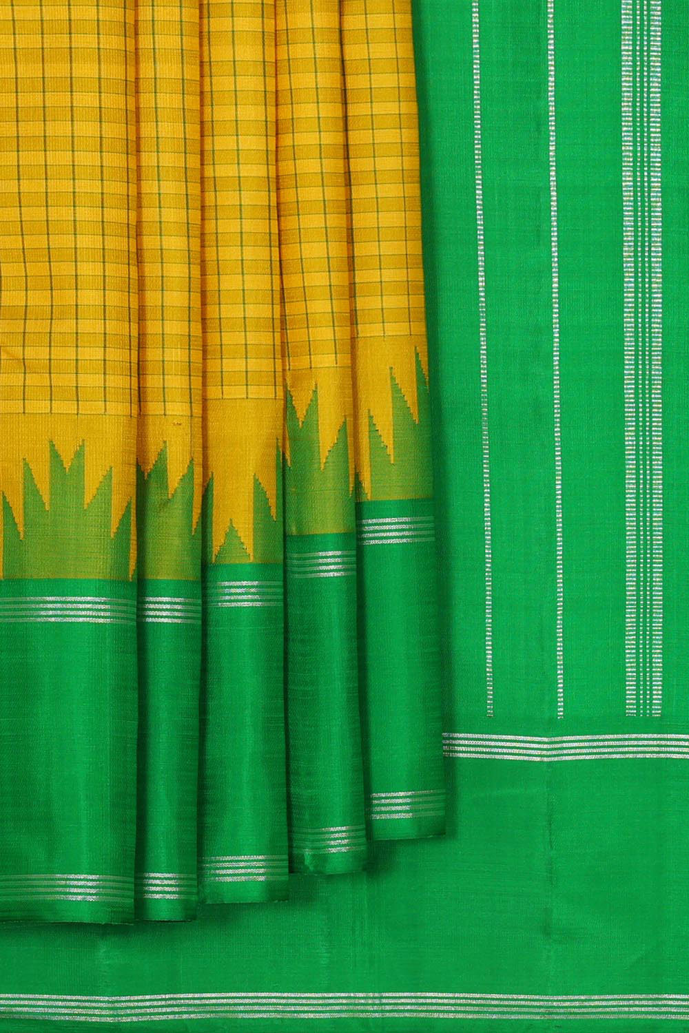 Arani Silk Haldi Yellow Saree