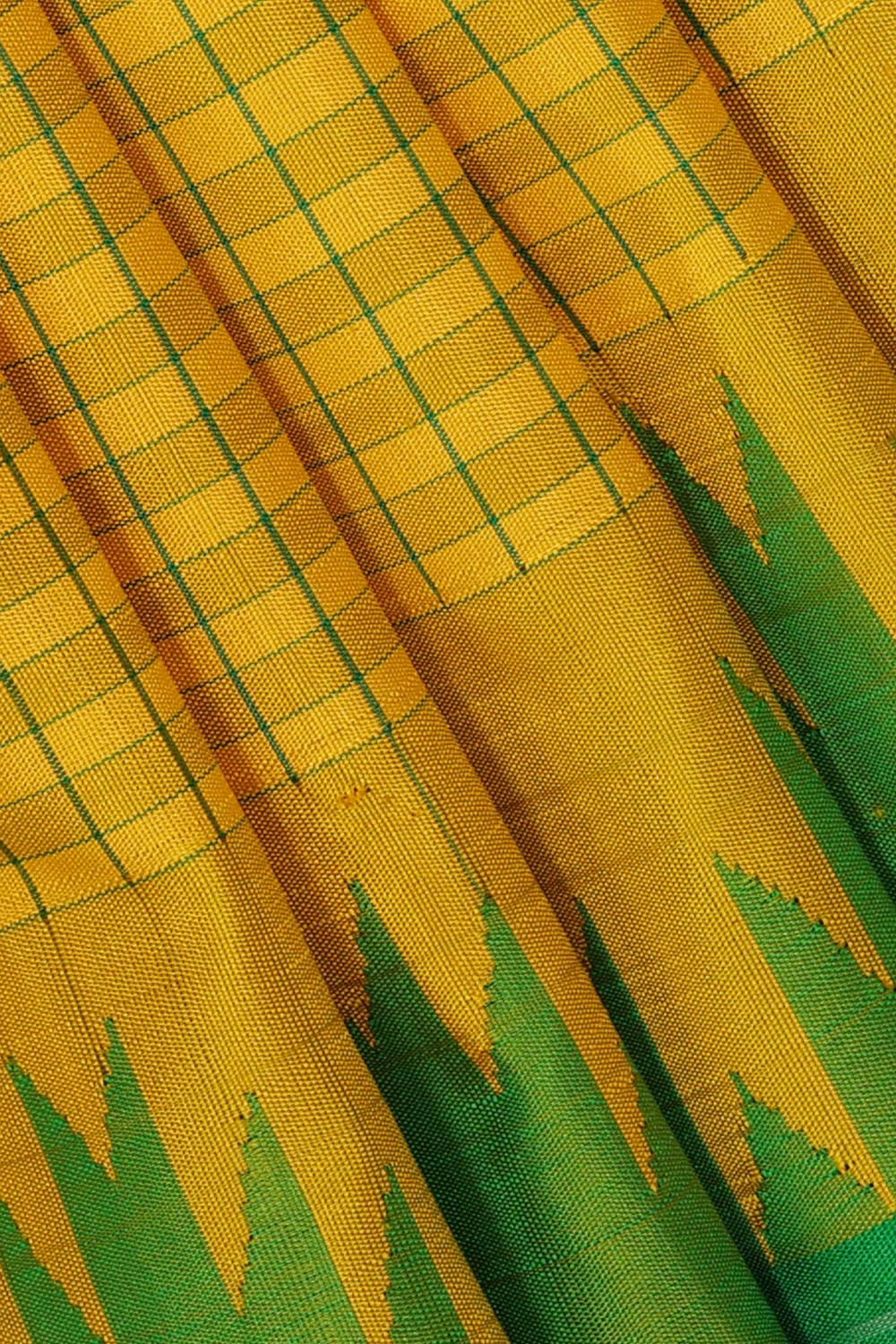 Arani Silk Haldi Yellow Saree