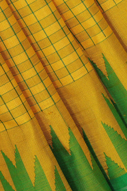 Image of Arani Silk Haldi Yellow Saree