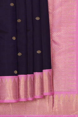 Image of Arani Silk Navy Blue Saree