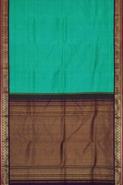 Image of Arani Silk Sea Green Saree