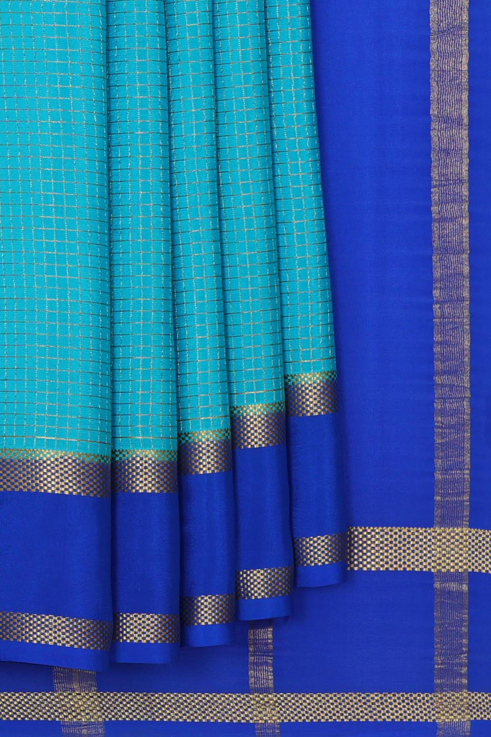 Mysore Binny Crepe Silk Sky Blue Saree