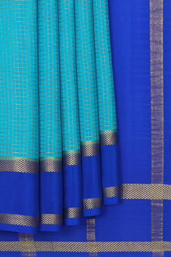 Image of Mysore Binny Crepe Silk Sky Blue Saree