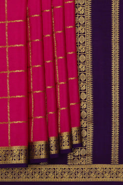 Image of Mysore Binny Crepe Silk Rani Pink Saree