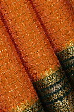 Image of Mysore Binny Crepe Silk Mustard Orange Saree