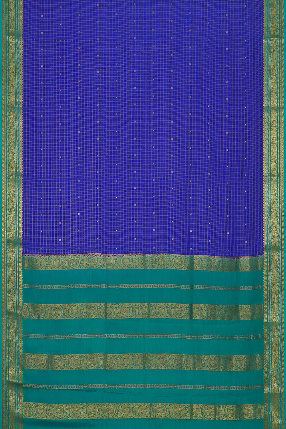 Mysore Binny Crepe Silk Royal Blue Saree