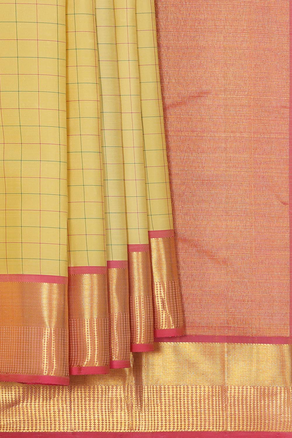 Arani Silk Yellow Saree