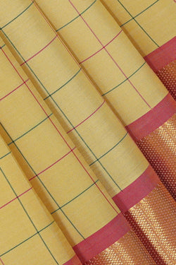 Image of Arani Silk Yellow Saree