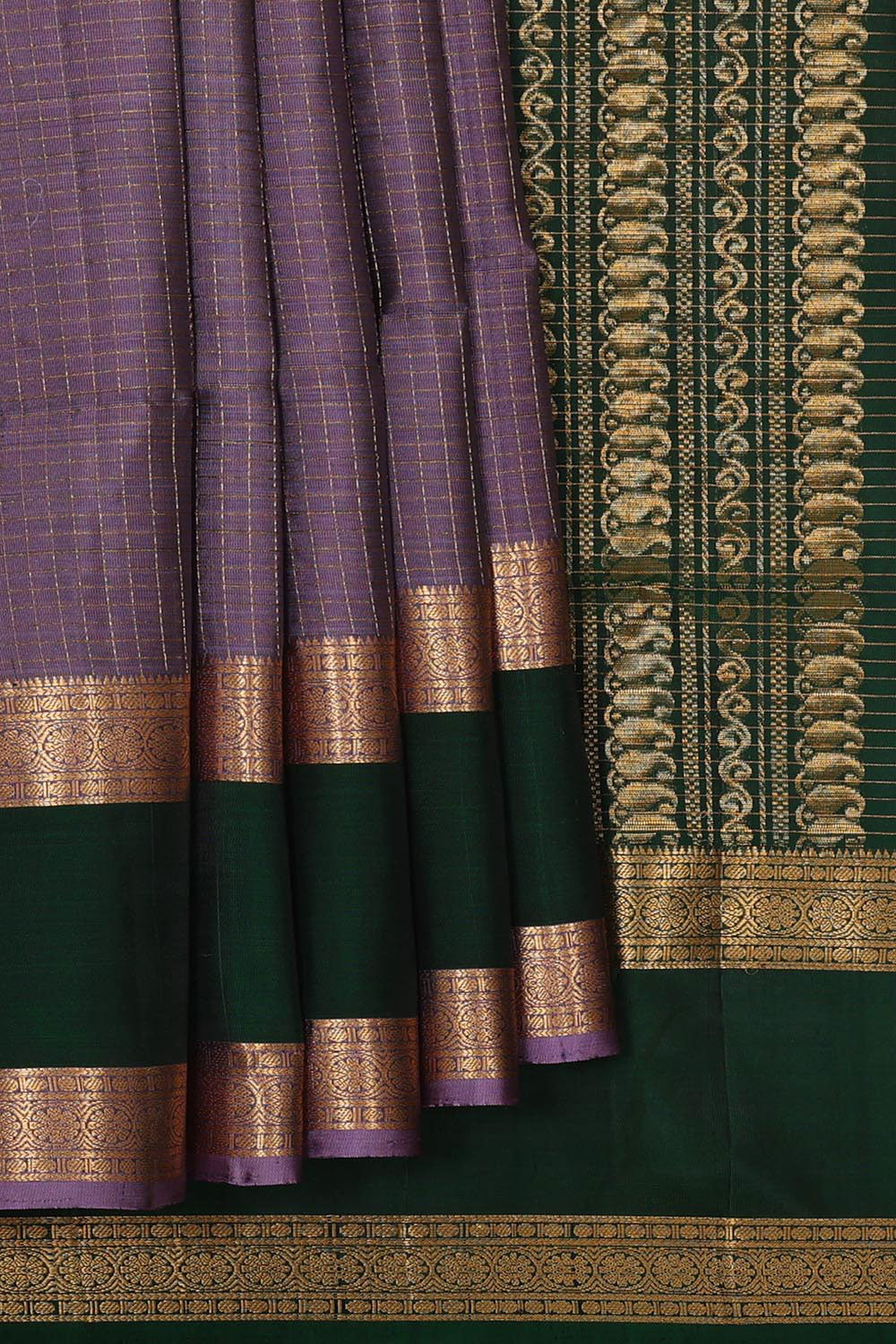 Dark Lavender Silk Saree