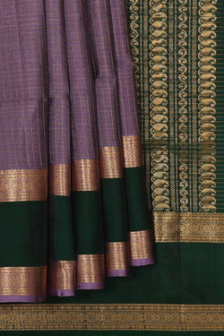 Image of Dark Lavender Silk Saree