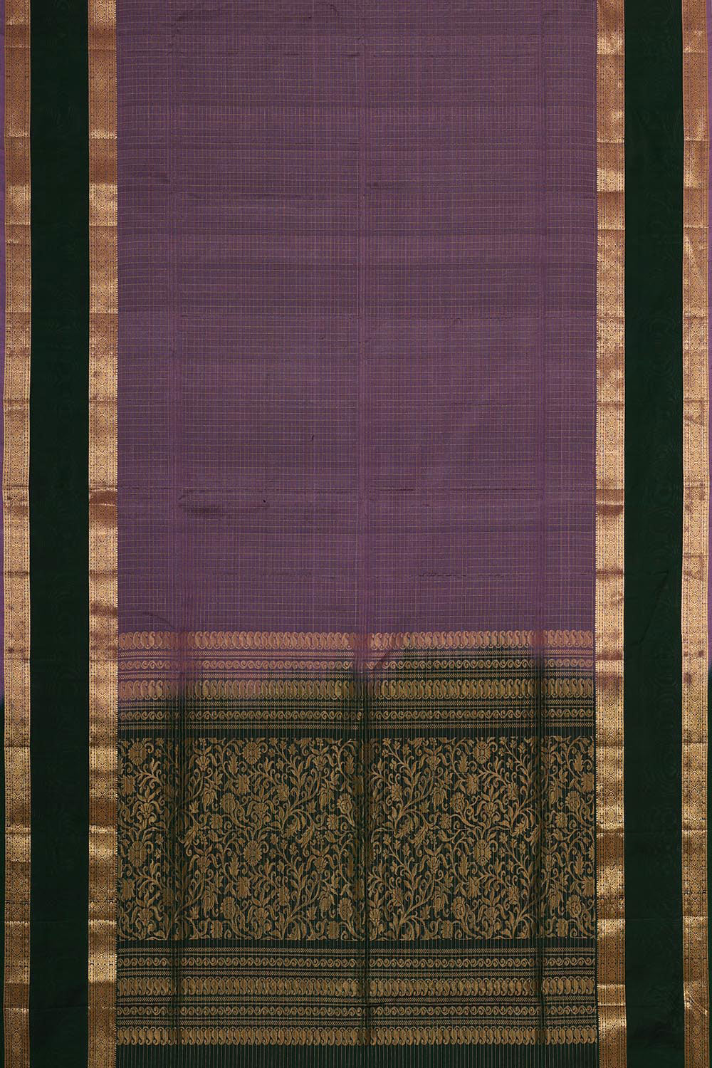 Dark Lavender Silk Saree