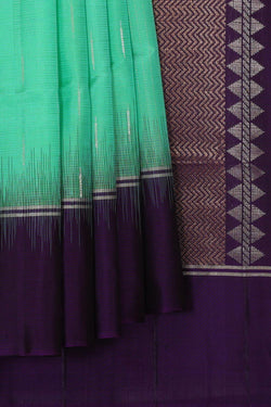 Image of Mint Green Silk Saree