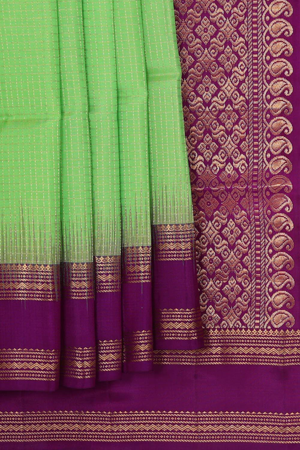 Fresh Green Silk Saree