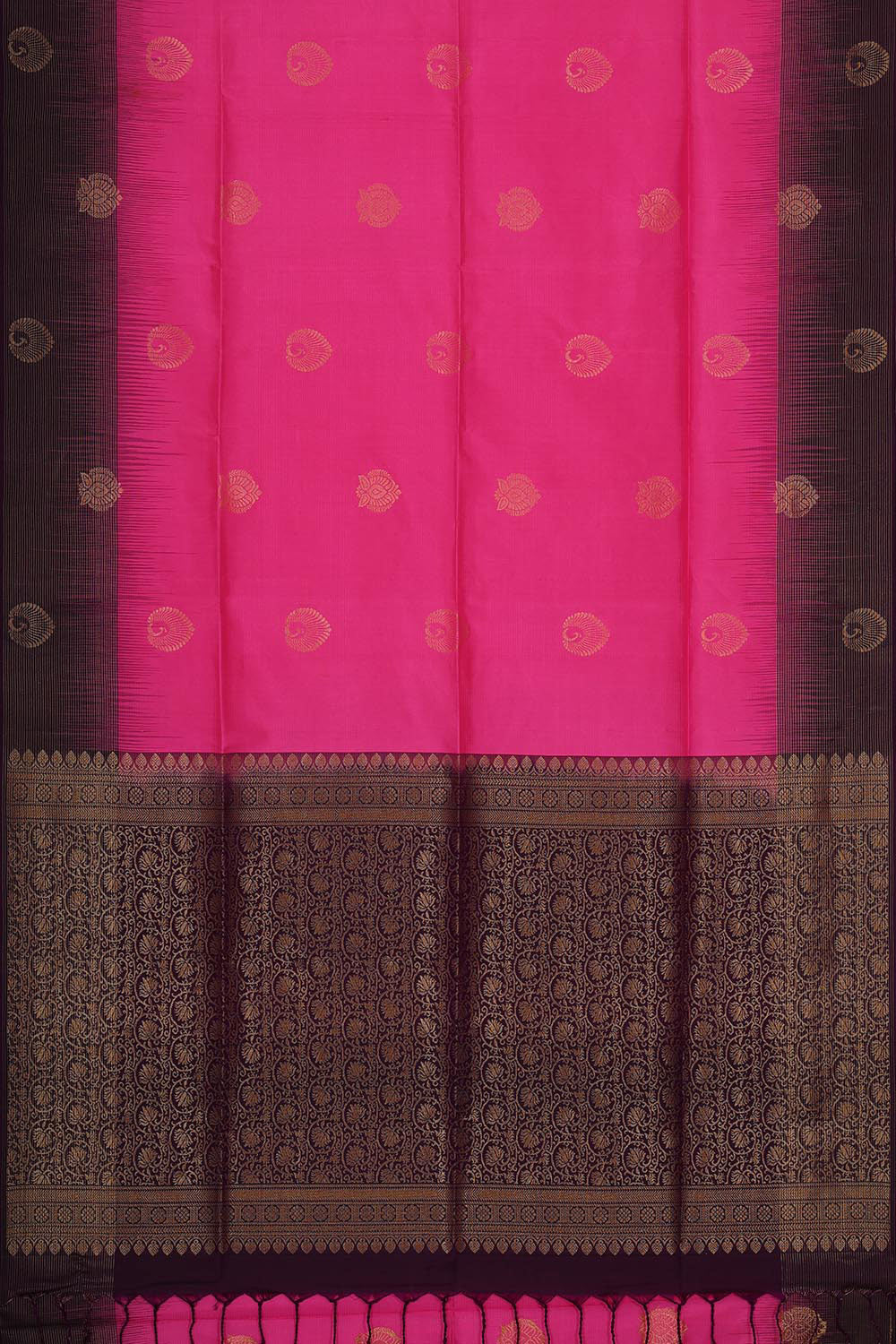 Bright Pink Silk Saree