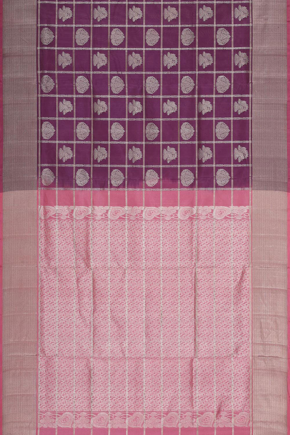 Venkatagiri Silk Violet Saree