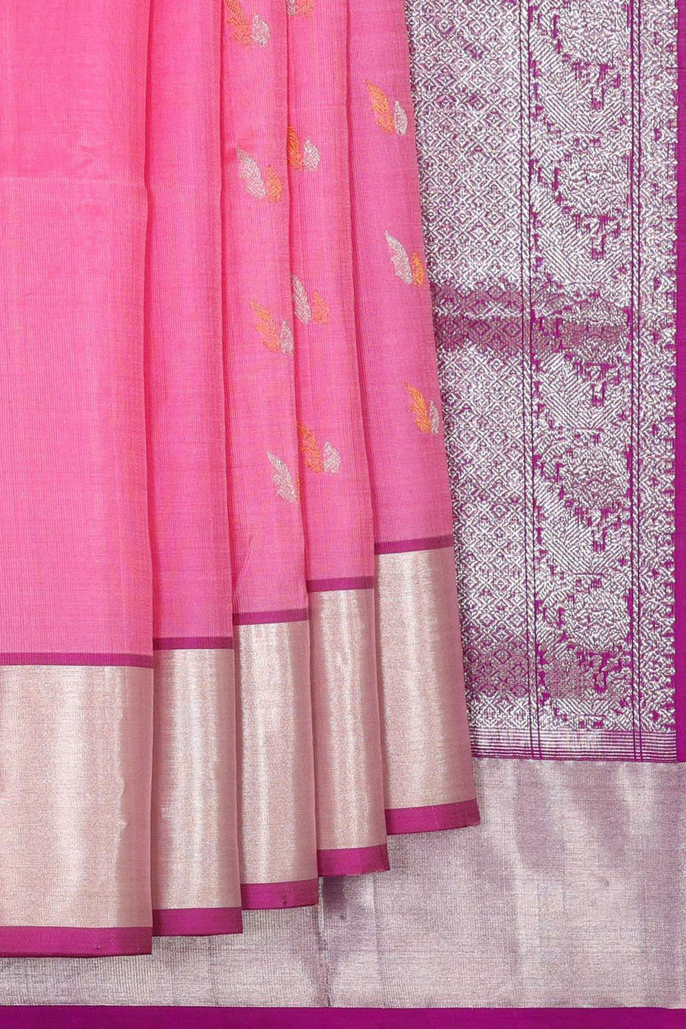 Venkatagiri Silk Pink Saree