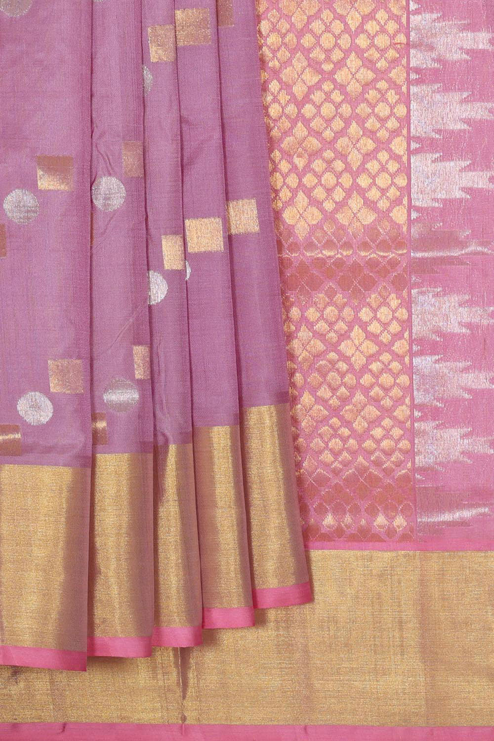 Venkatagiri Silk Mauve Saree