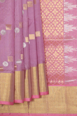 Image of Venkatagiri Silk Mauve Saree