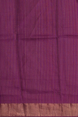 Image of Printed Tussar Silk Dark Lavender Saree