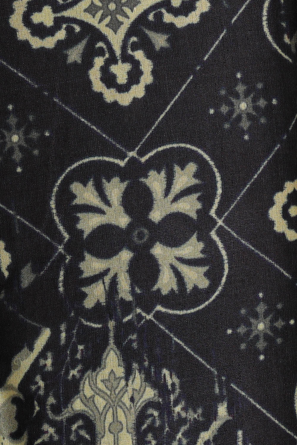 Image of Printed Tussar Silk Black Saree