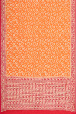 Image of Banarasi Georgette Peach Saree