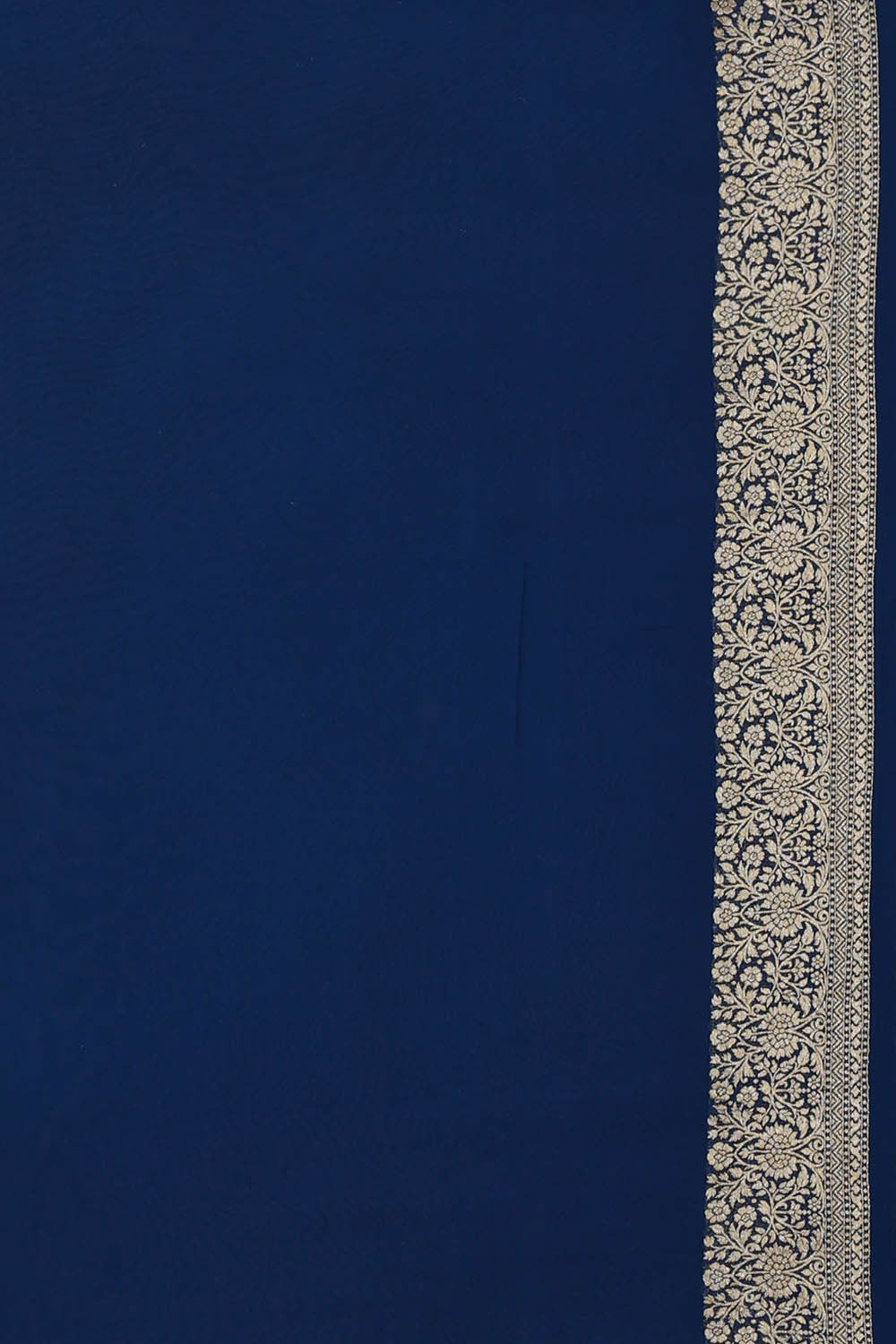 Image of Banarasi Georgette Dark Peacock Blue Saree