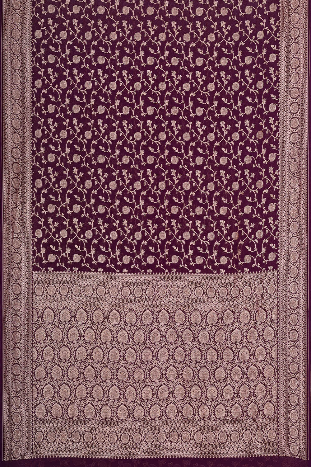 Banarasi Georgette Violet Saree