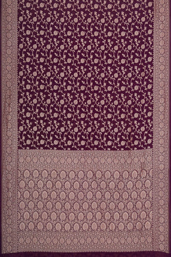 Image of Banarasi Georgette Violet Saree