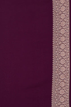 Image of Banarasi Georgette Violet Saree