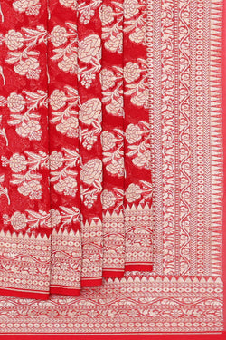 Image of Banarasi Georgette Red Saree