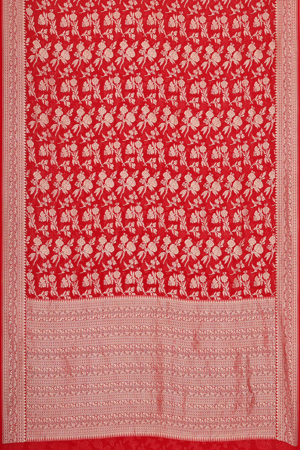 Image of Banarasi Georgette Red Saree