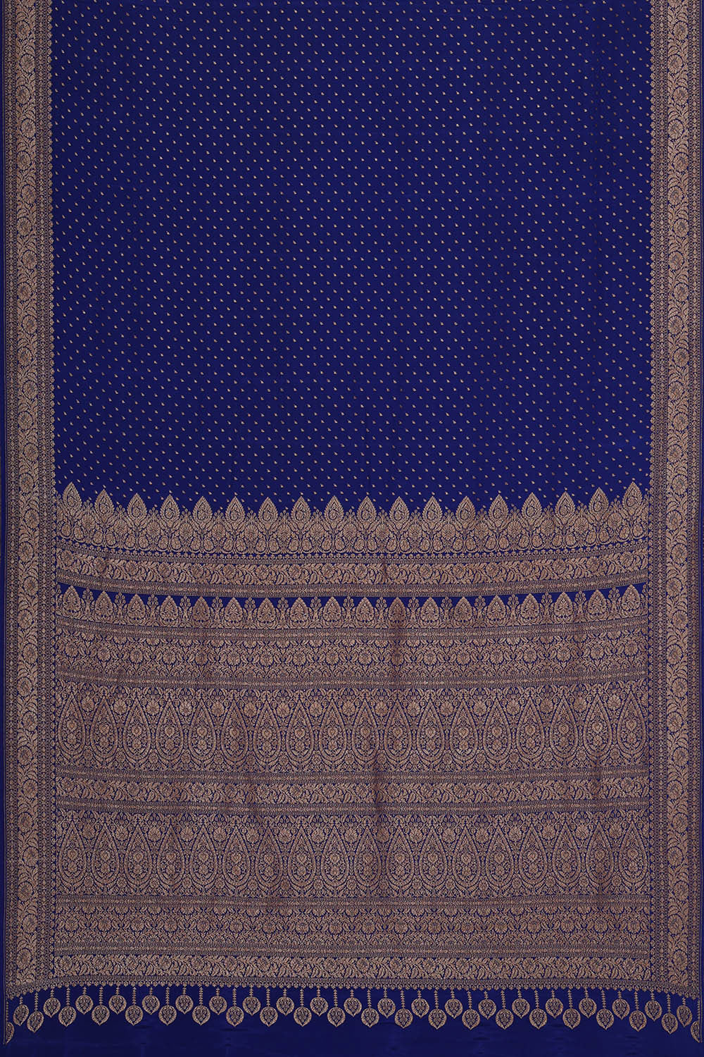 Banarasi Crepe Dark Blue Saree