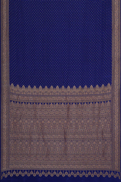 Image of Banarasi Crepe Dark Blue Saree