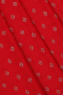 Image of Banarasi Crepe Red Saree