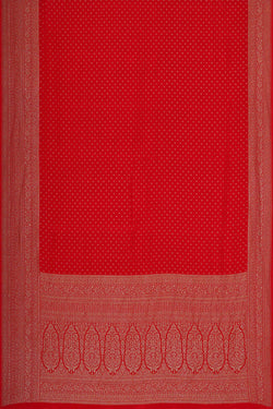 Image of Banarasi Crepe Red Saree