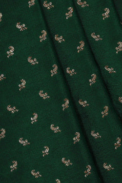 Image of Banarasi Crepe Bottle Green Saree