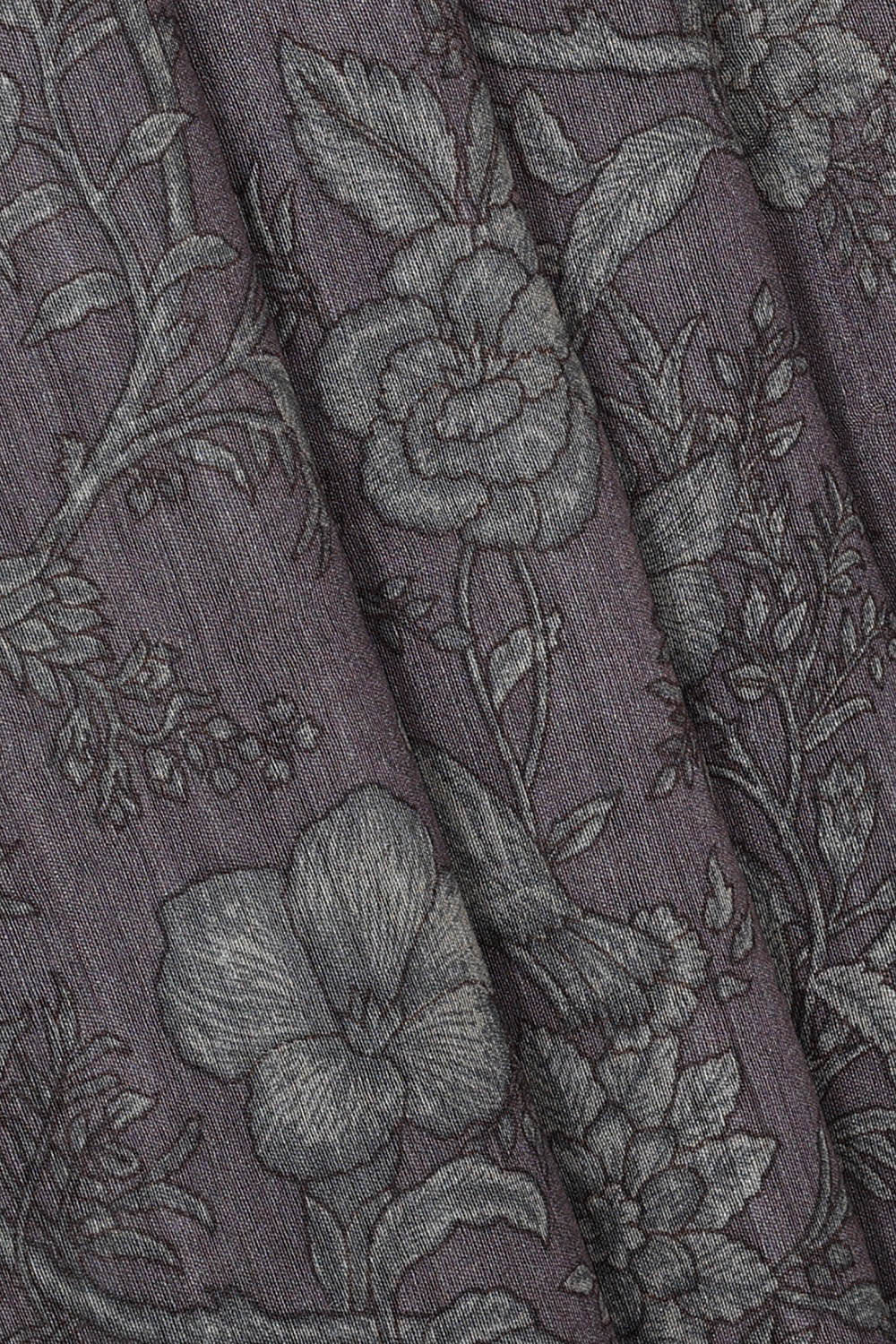 Printed Tussar Silk Mauve Saree