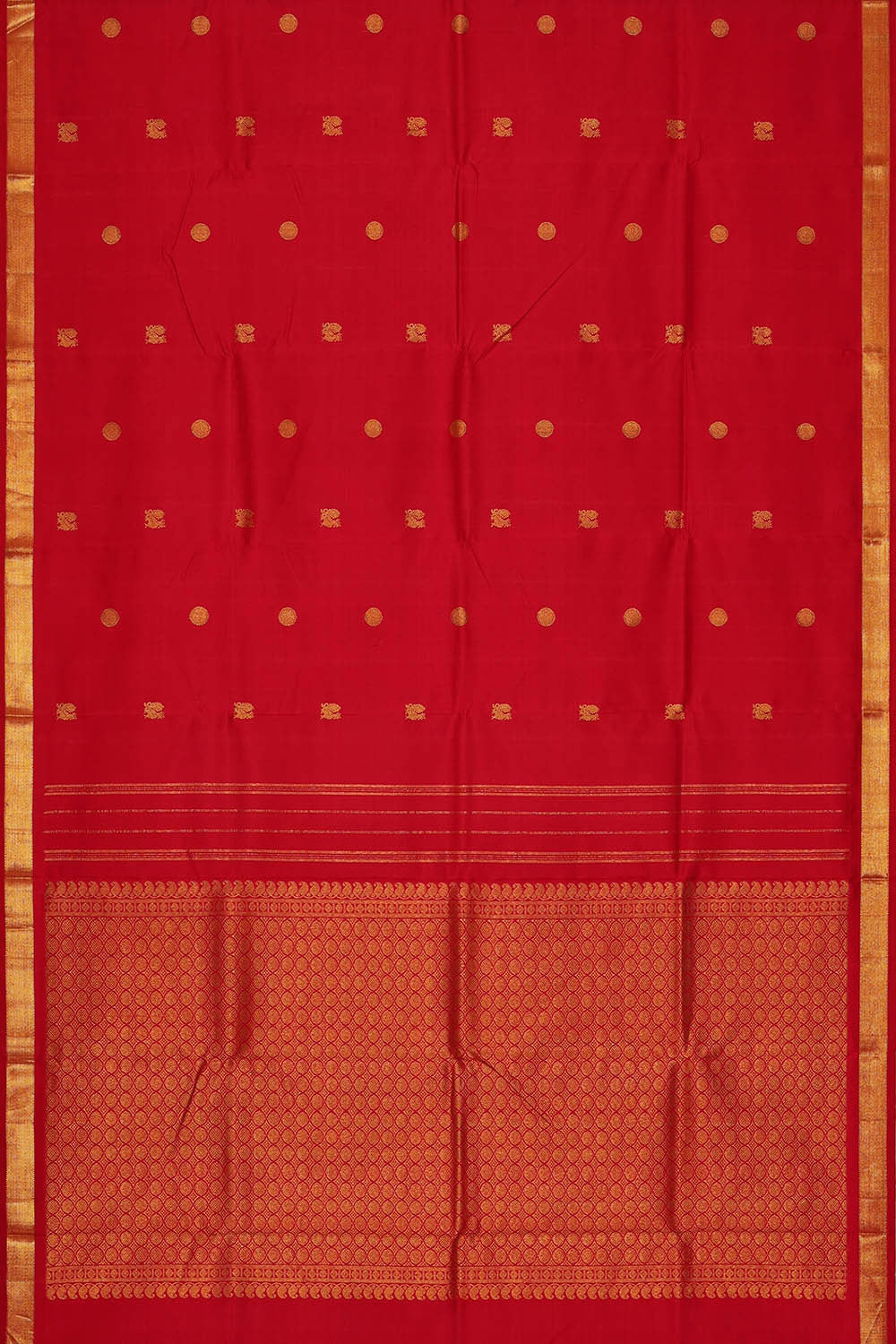Image of Red Arani Silk Saree