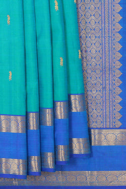 Image of Arani Silk Deep Sea Green Saree