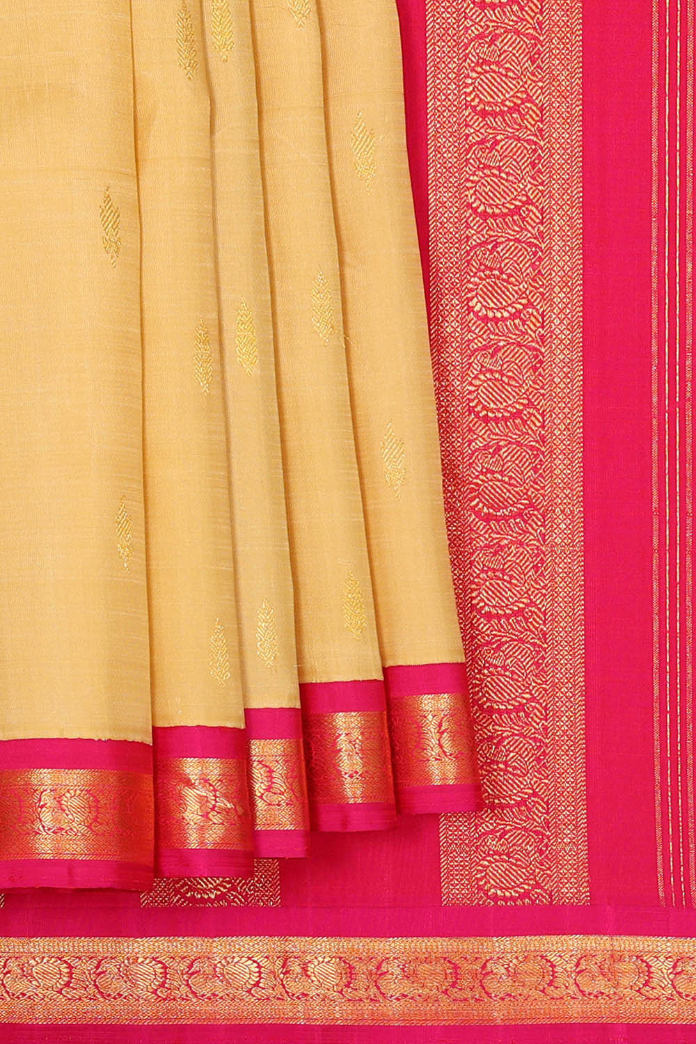 Arani Silk Cream Saree