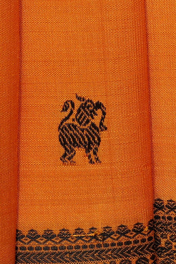 Image of Arani Silk Mustard Yellow Saree