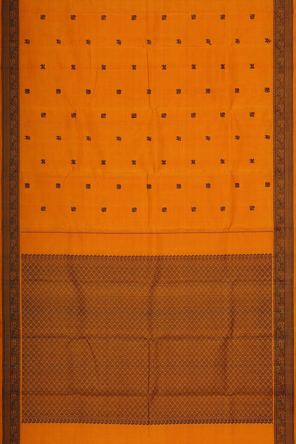 Arani Silk Mustard Yellow Saree